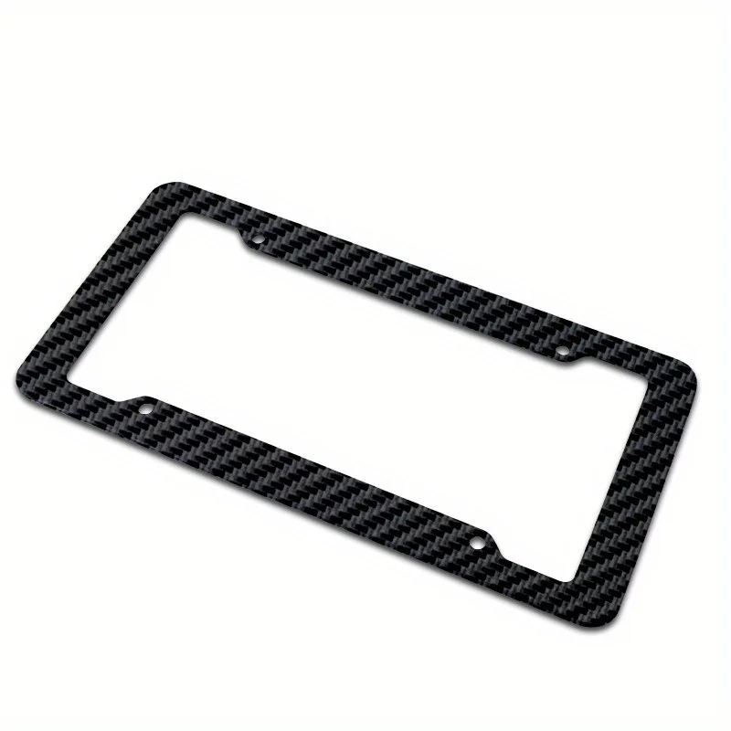 Carbon Fiber License Plate Frame US Car Front And Rear Automobile Accessories Stylish Black Carbon Look Plastic Holders