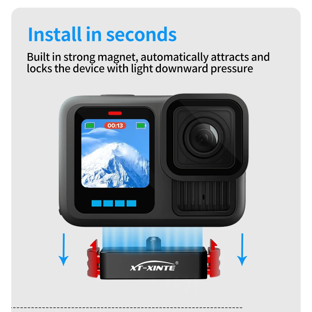 Action-Kamera, Magnetfuß, Saugnapfhalterung mit Magic Arm, Doppelkugelkopf für GoPro 13 – Detail 2