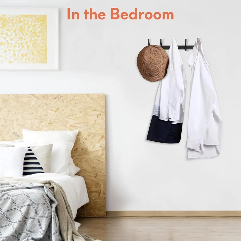 1PCS Bathroom Sticky Hook,Coat Rack Wall Mount, Thickened Clothe Hook,Wall Hanging, Towel Clothe Wall Hanger Iron Crafts 5