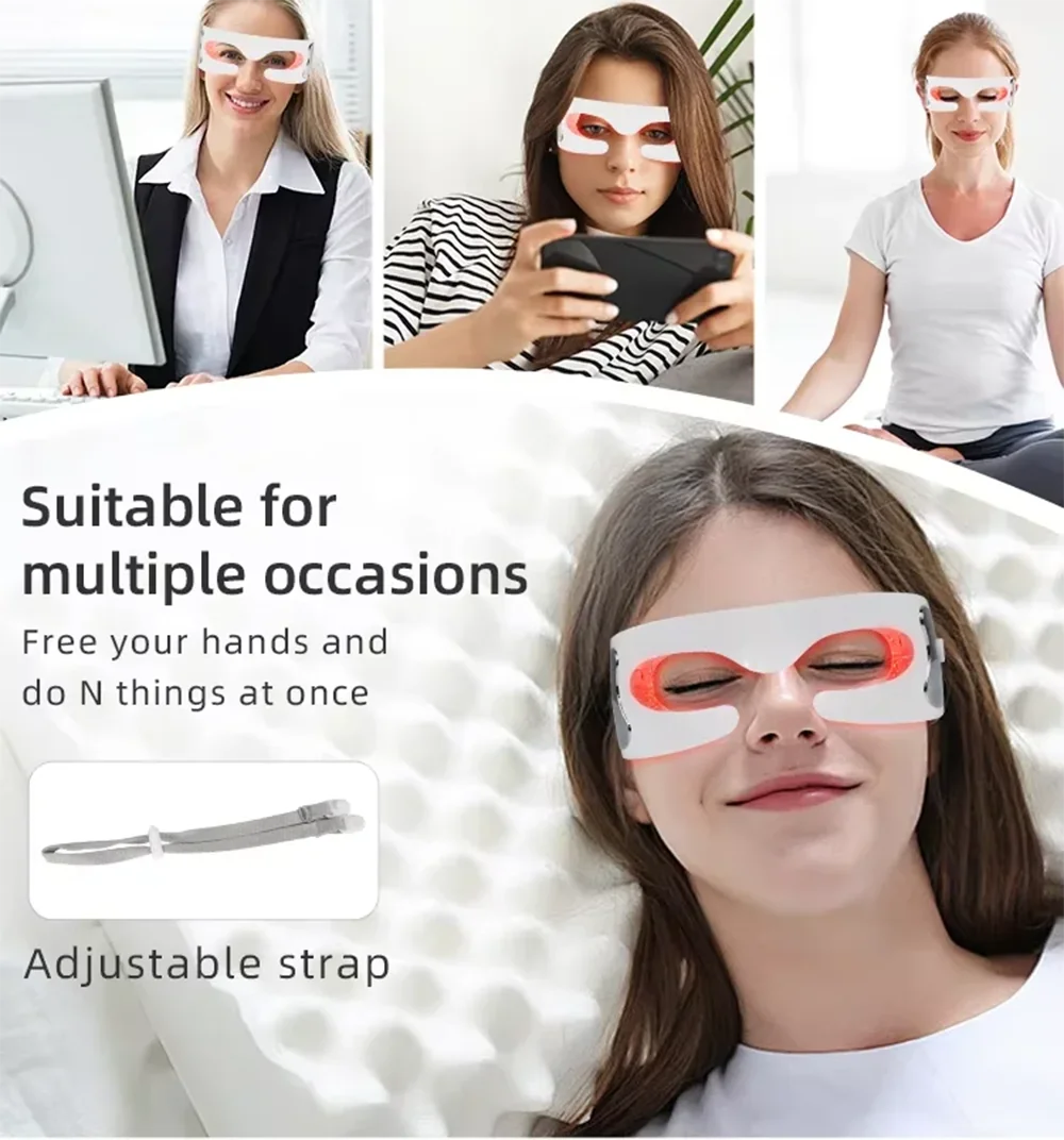 NEW Anti-aging Eye Massager LED Photon Therapy Relax Fatigue Relief Lighten Dark Circles Smooth Eye Fine Line Beauty Eye Care