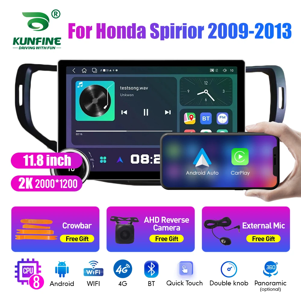 

Автомагнитола для Honda Spirior 11,8-2009, 2013 дюйма, 2K, 2 Din