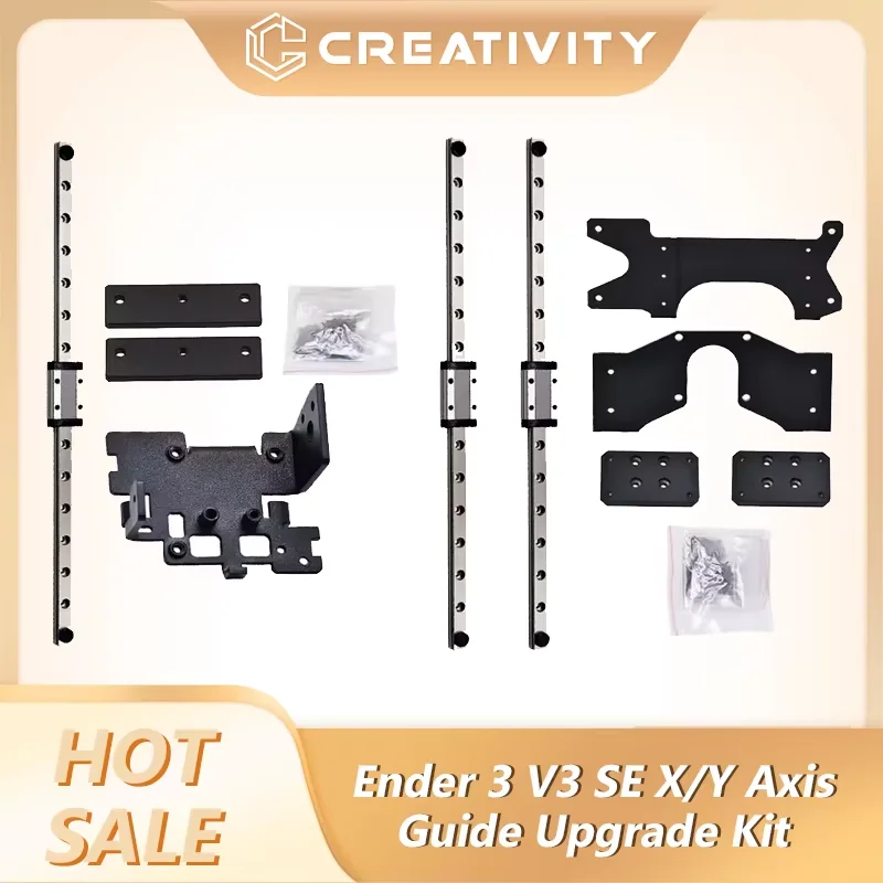 Ender 3 v3 se X/Y Axis Guide Upgrade Kit hotend kit Brass nozzle Single Rail MGN9H 300mm Length For ender 3 v3 se/ke 3d printer