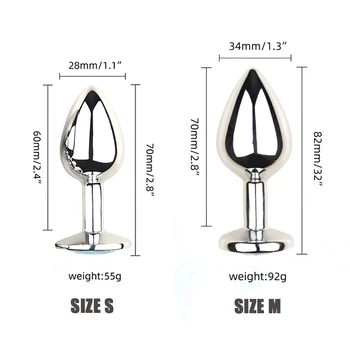 M Size Anal Plug Sex Toys Mini Round Shape Metal Stainless Smooth Steel Butt Small Tail Women/men Dildo Intimate Goods Adult Toy 6