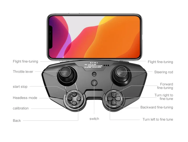 RC 드론 전문 WiFi FPV 4K HD 카메라 RC 쿼드콥터 라이브 전송 원격 제어 헬리콥터 항공 사진 비행기