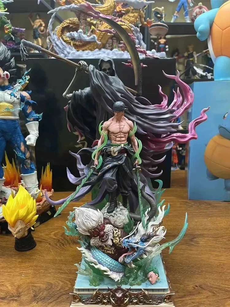 

30cm One Piece Standing Zoro Anime Figure Death Roronoa Figurine Model Collection Room Ornament Dolls Birthday Boy Toys Gifts