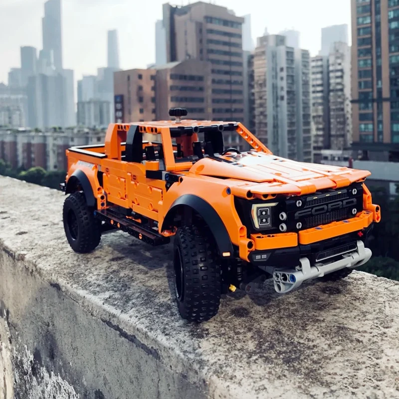 하이테크 포드 랩터 F-150 픽업 트럭 레이싱 카, MOC 42126 빌딩 블록 벽돌, 어린이 교육용 장난감, 크리스마스 선물