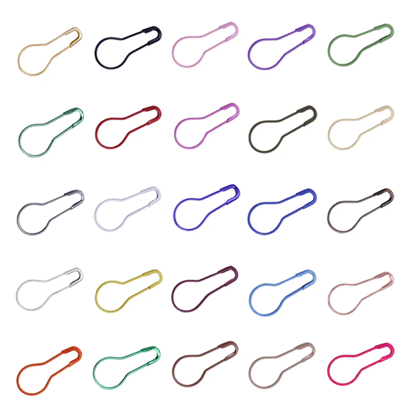 

LMDZ 100Pcs Metal Pins Calabash Gourd Safety Metal Clips Knitting Stitch Marker Tag Hangtag Pins Fastener Craft DIY