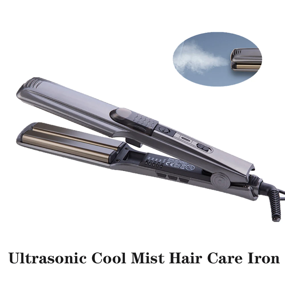 Ultrasonic Cool Mist Hair Care Iron Recovers The Damaged Hair Treatment Styler Steam Spray Hair Straightener Flat Iron MCH Heat