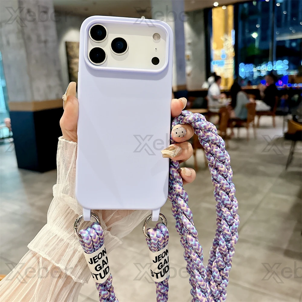 Candy Color Handmade Crossbody Phone Case with Adjustable Strap