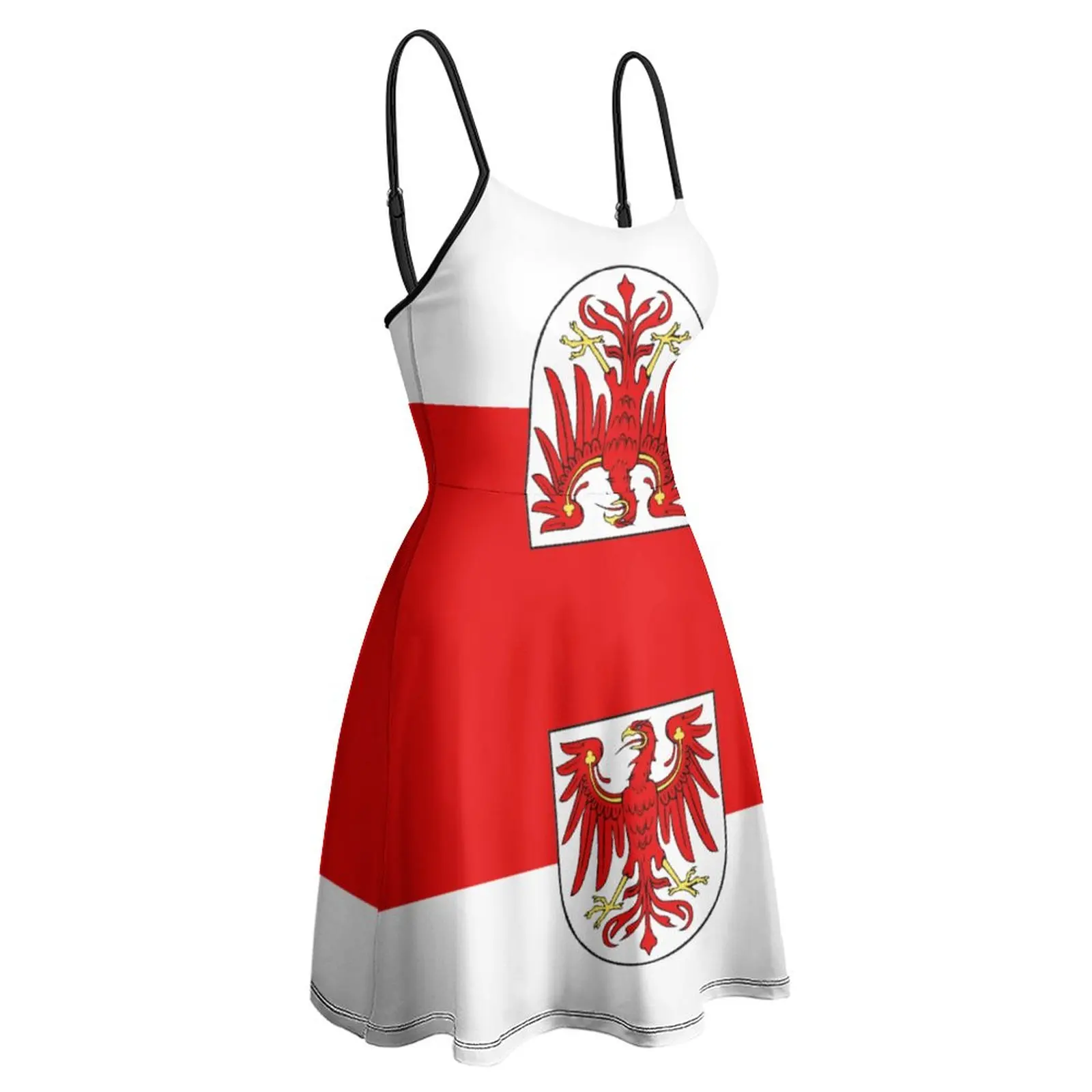 

Flag of Brandenburg Women's Sling Dress Funny Graphic Exotic Woman's Clothing Humor Graphic Clubs Suspender Dress