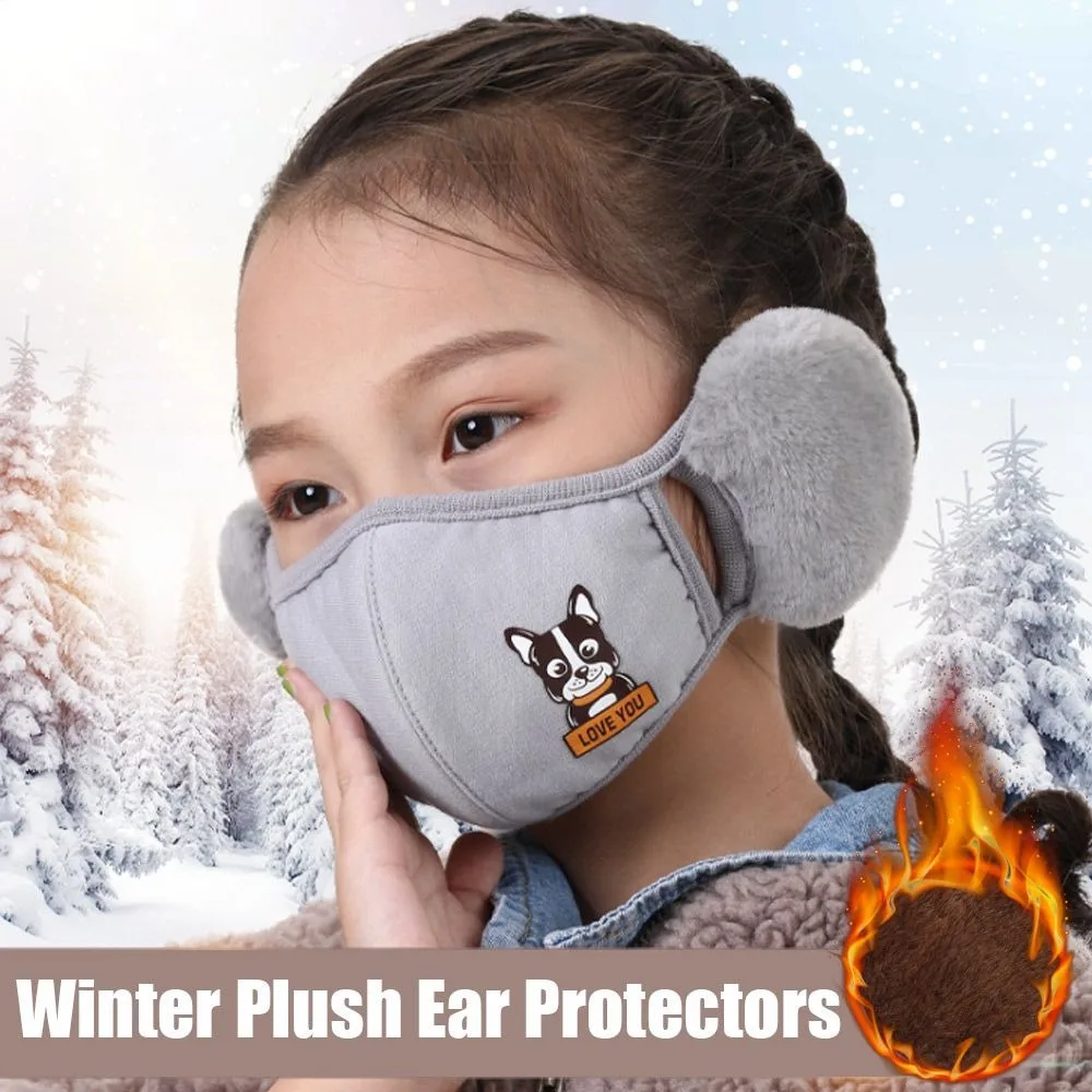 Fashion Breathable Children's Earmuffs Cold-proof Windproof Winter Warm Masks Children Accessories Earlap Mouth Cover Cycling