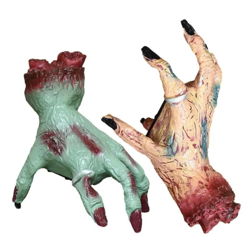 

Декоративная ручка на Хэллоуин, праздничная страшная фигурка ползающей руки, реалистичные детали рук и мёртков для украшения привидения, фестиваля