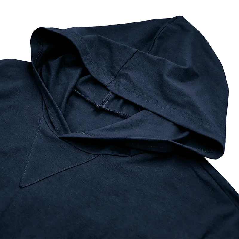 フードテキスタイルスウェット 2335 Winter Fall Fashion Men's Hooded T-shirts Solid Color