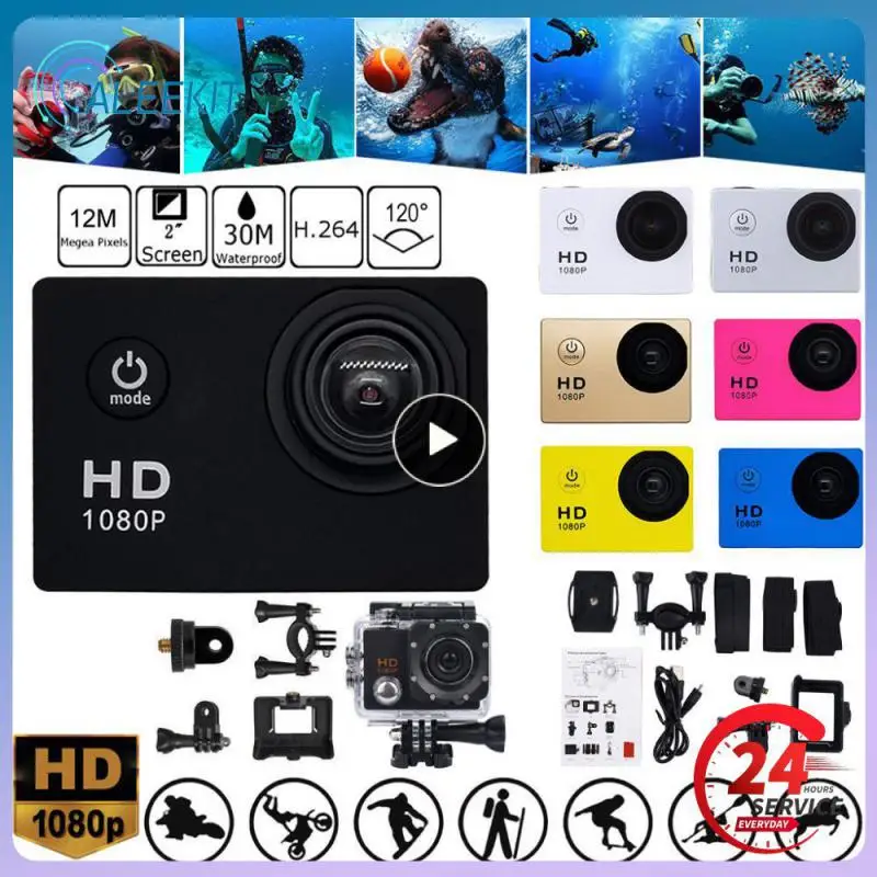 Fotocamera Impermeabile 1080P 32Gb Sport Outdoor Diving Camcorder Camera Mini Dv Videocamera 12Mp Sj4000 Per