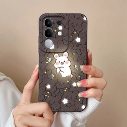 Cute Pet Dog Pattern Phone Case - Smooth Liquid Silicone with Lens Protection and Super Shockproof Housing for Vivo iQOO Z10x (TYB581)