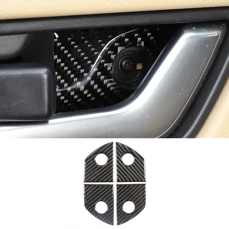 

4Pcs/Set Soft Carbon Fiber Inner Door Bowl Protection Sequins Cover For Land Rover Freelander 2 LR2 2007-2012 Accessories