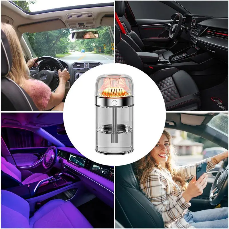 Car Diffuser Humidifier Long-lasting Atmosphere Light Car Humidifier USB Portable Humidifiers Personal With Led