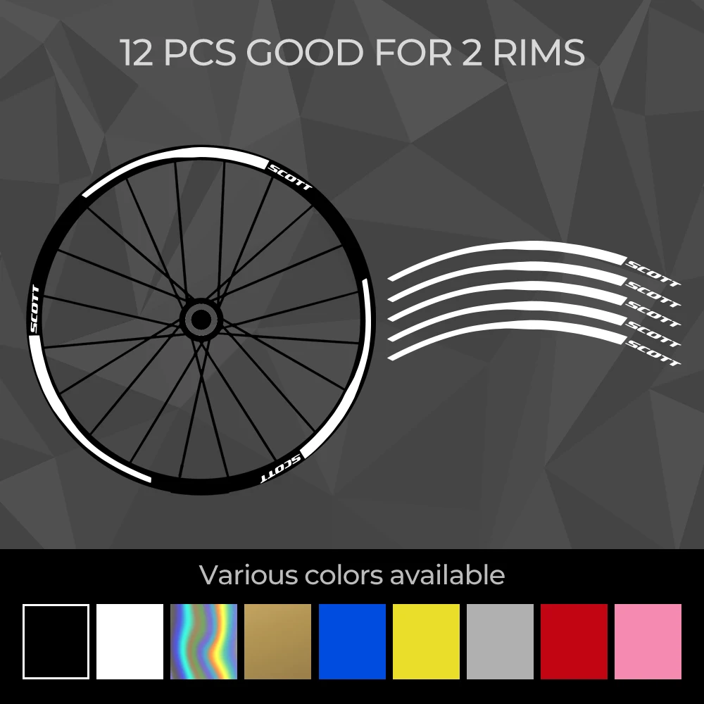 DualColorStampe Autocollants Compatibles Avec Scott Jantes De Vélo - 4