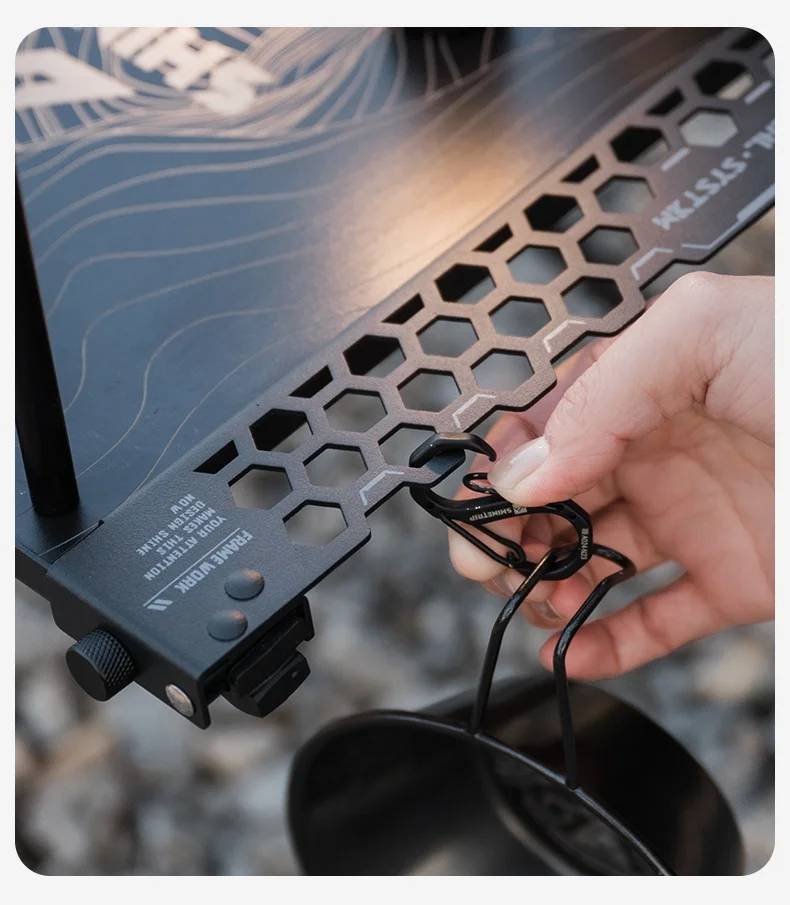 Outdoor Tactical IGT Table Frame ShineTrip Aluminum Alloy Folding Bracket Picnic Lightweight Camping Desk Support Portable Stand