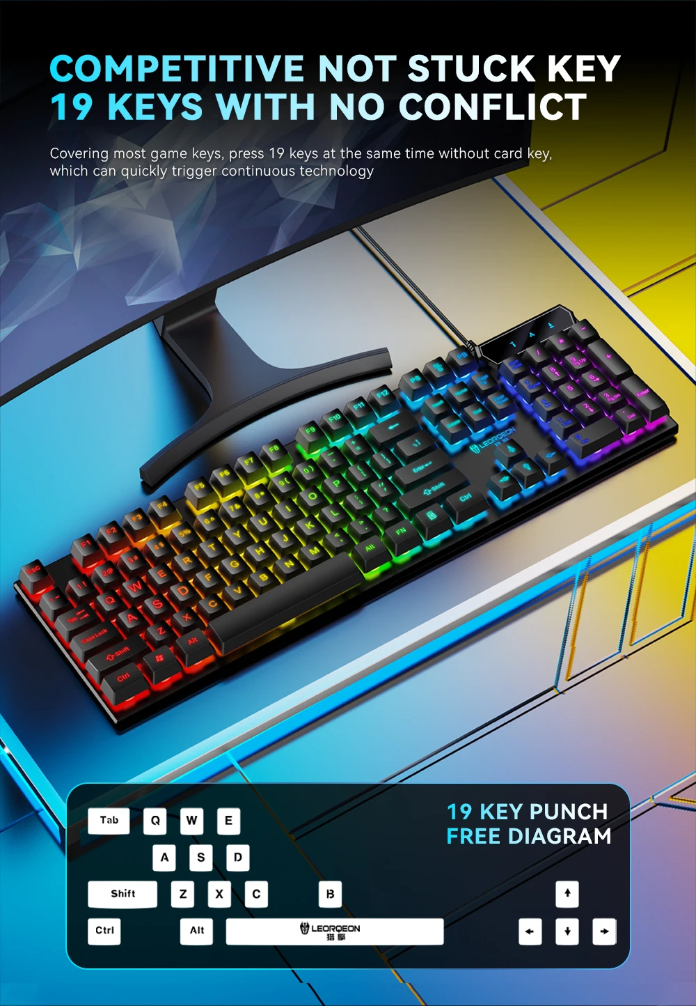 GX50 Mechanical 104-Key Feel Keyboard Rainbow Backlight Game Gaming Chicken Notebook Computer Office Keyboard Backlight gaming computer keyboard