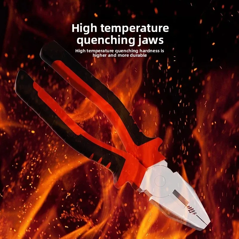 Heavy Duty Electrician Pliers - Large Jaw Opening for Cutting, Twisting & Gripping Metal Wires, Industrial Multifunction Tool