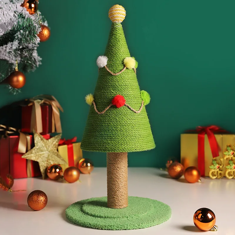 beautiful christmas tree scratching post for cat