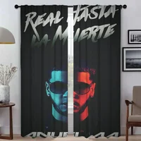 Kitchen Curtains for Camera Anuel Aa Blackout Curtain for Room 2 Panel Home Interior Curtains Shades Halloween Decoration Living 1