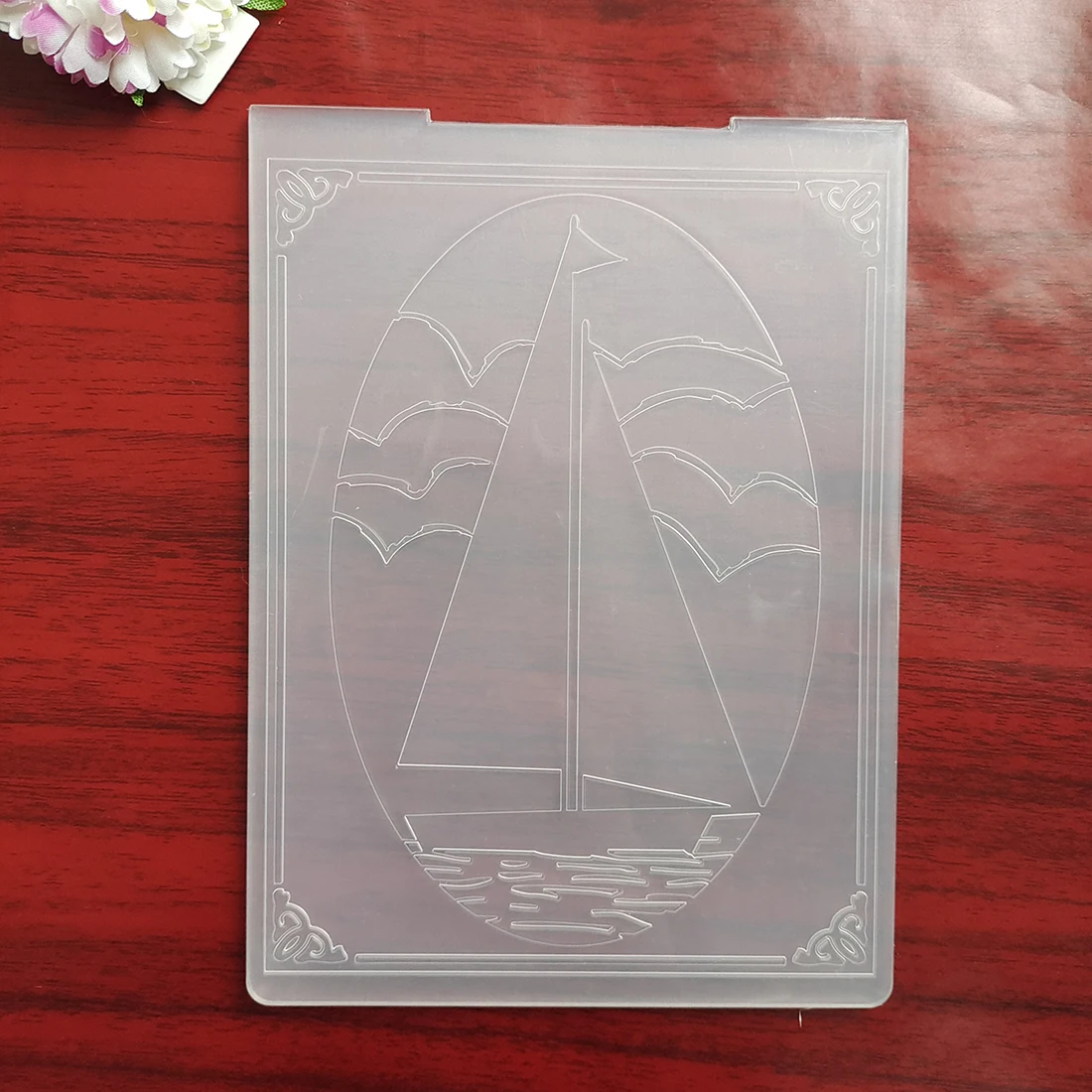 Boat Leaves Scrapbooking Plastic Embossing Folder for Scrapbooking Photo Album Paper Crafts