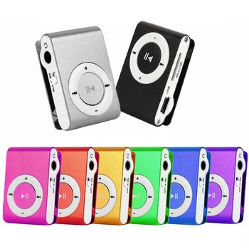 휴대용 미니 클립형 MP3 플레이어, MP3 스포츠 스테레오 음악 플레이어, 워크맨 미디어 스피커, 지지대 SD TF 카드, USB 케이블 헤드폰