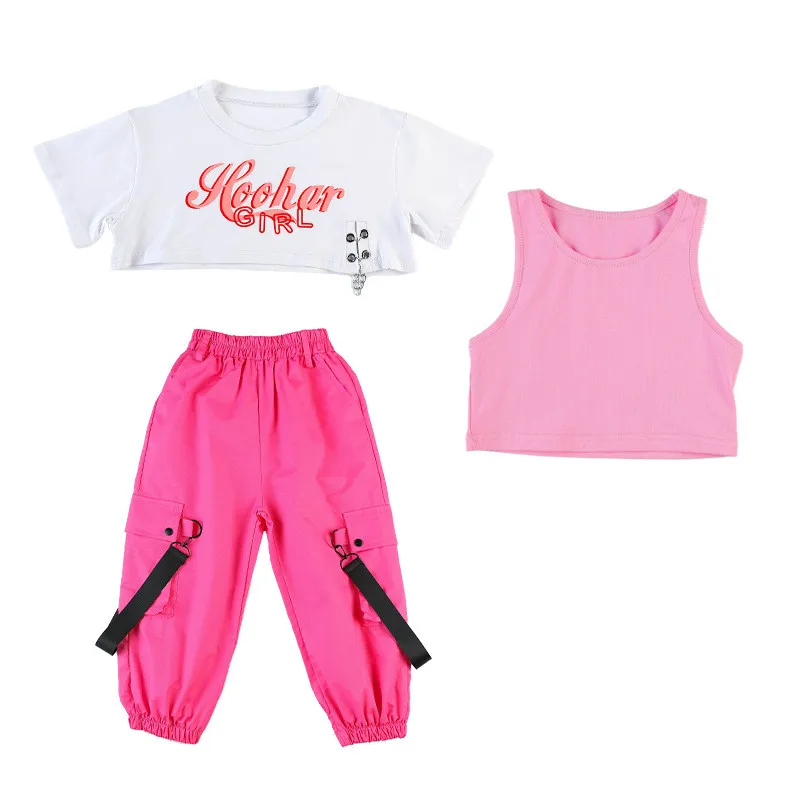 Conjunto Hip Hop Para Meninas - Regata E Calça Camuflada Para Dança E Estilo Street