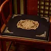 New Chinese-style Solid Wood Chair Non-slip Pads Household Cotton Linen Breathable Chair Cushion Study Decorative Chair Mats 5