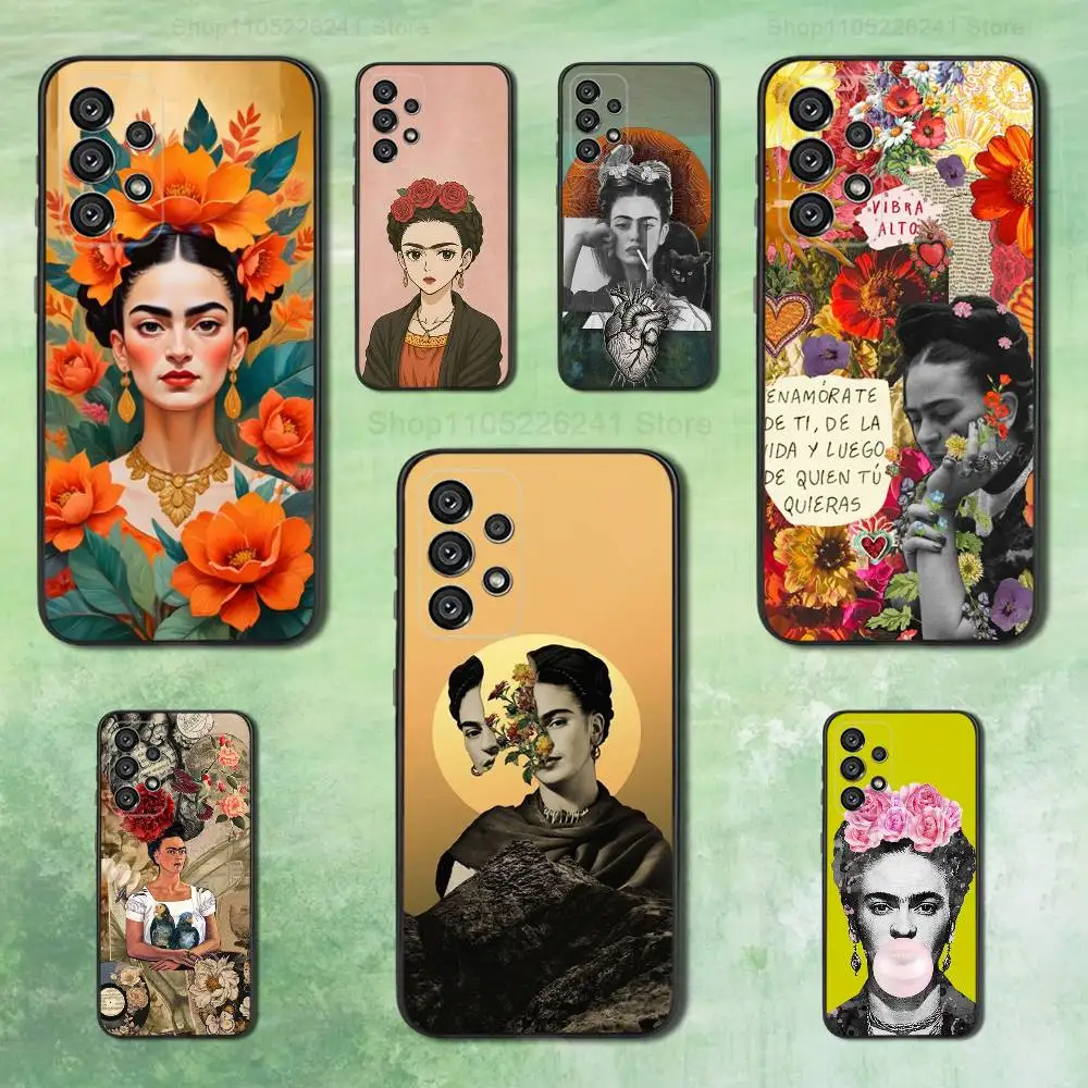 Frida Kahlo Artistic Phone Case - Soft Black Silicone Cover