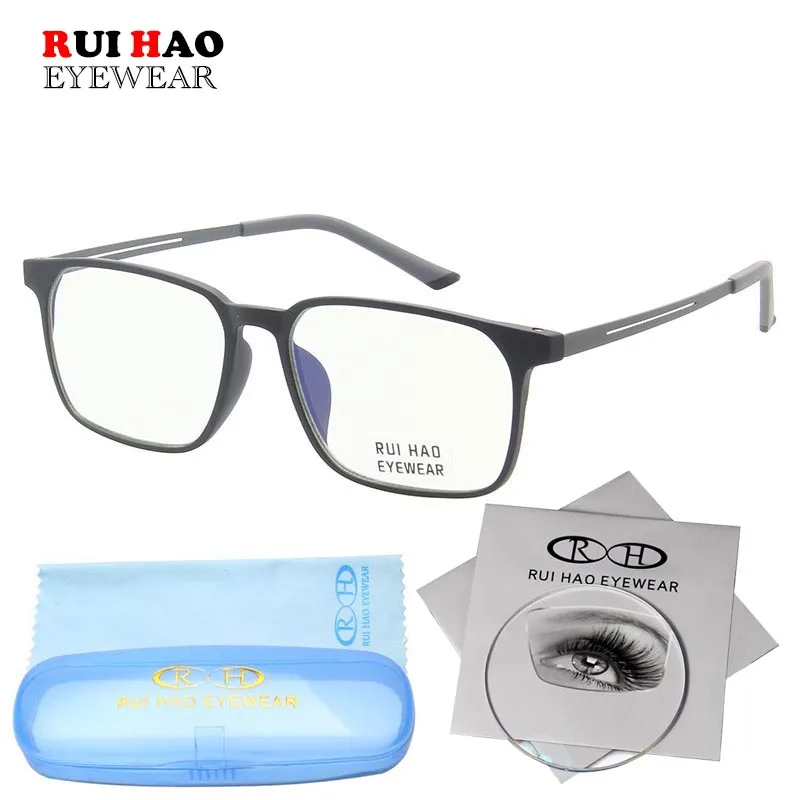 

Customize Prescription Glasses Large Recipe Spectacles Tr90 Eyeglasses Frame With Myopia Hyperopia Progressive Resin Lenses E666