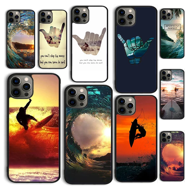 Autumu Sea Wave Surf Summer Surfing Cover Per Telefono Per Iphone 15 12 Mini Xs Xr 11 13 14 Pro Max Se2020 Apple 6 7 8 Plus Coque