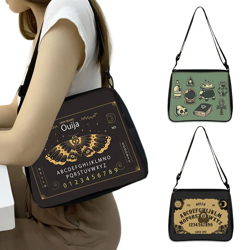 Spirit Board Ouija Ghost Print Crossbody Bag Witch Vampire Women Handbag Phone Purse Holder Ladies Shoulder Bags Halloween Gift