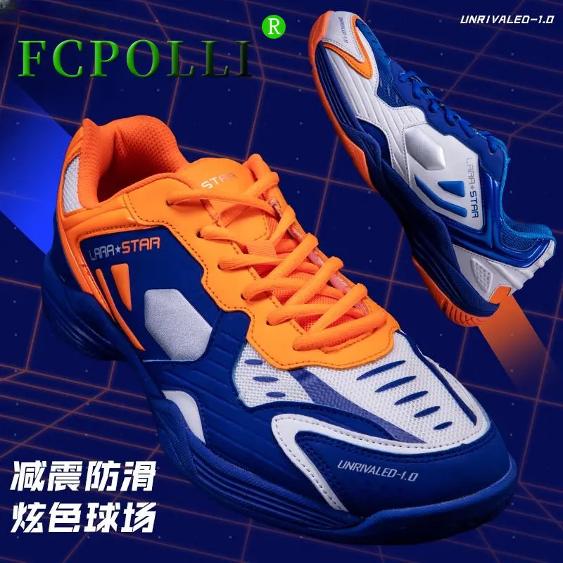 

New Luxury Brand Badminton Shoe Mens And Womens Designer Tennis Shoes Unisex Anti-Slippery Badminton Trainers Woman Gym Shoe