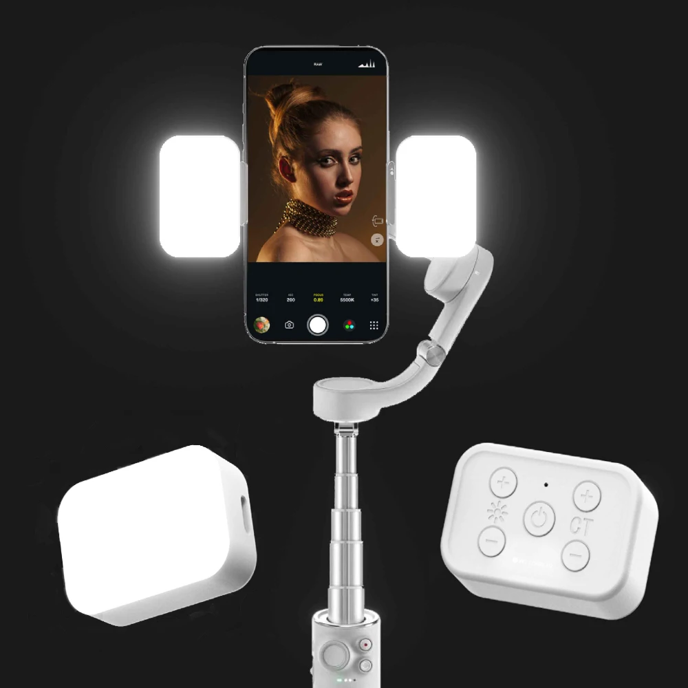 Magnético Led Luz de Preenchimento Handheld Gimbal Estabilizador Dji Osmo Mobile Om5 se Zhiyun Smooth4 Feiyu Vimble 3