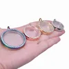 1Pc 25-40mm Round Glass Floating Living Picture Locket Pendant Crystal Memory Relicario Coin Holder Colgantes Jewelry Finding 6