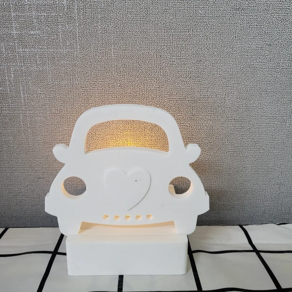 

Подсвечник в виде автомобиля с сердцем, силиконовая форма «сделай сам», подсвечник для чая ручной работы, пластырь, форма, подарки для домашнего декора