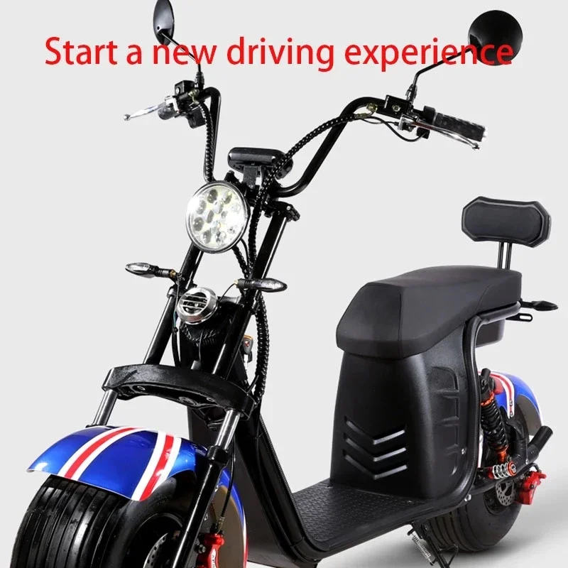 

Электрический мотоцикл Citycoco с литиевой батареей, 1500 Вт, 60 В, двойные дисковые тормоза, декомпрессионное деформация позиционирования GPS