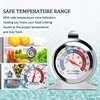1~10pcs Freezer Thermometer for Refrigerator Stainless Steel Large Dial Red Indicator Accurate Temperature for Fridge Cooler New 4