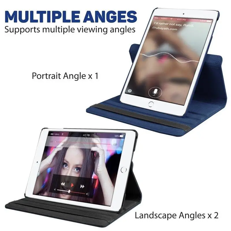 Coque iPad 8 10.2 2020[+Stylet]Tablette Housse Étui de Protection avec  Support 360° Rotation Multi-angle -Noir