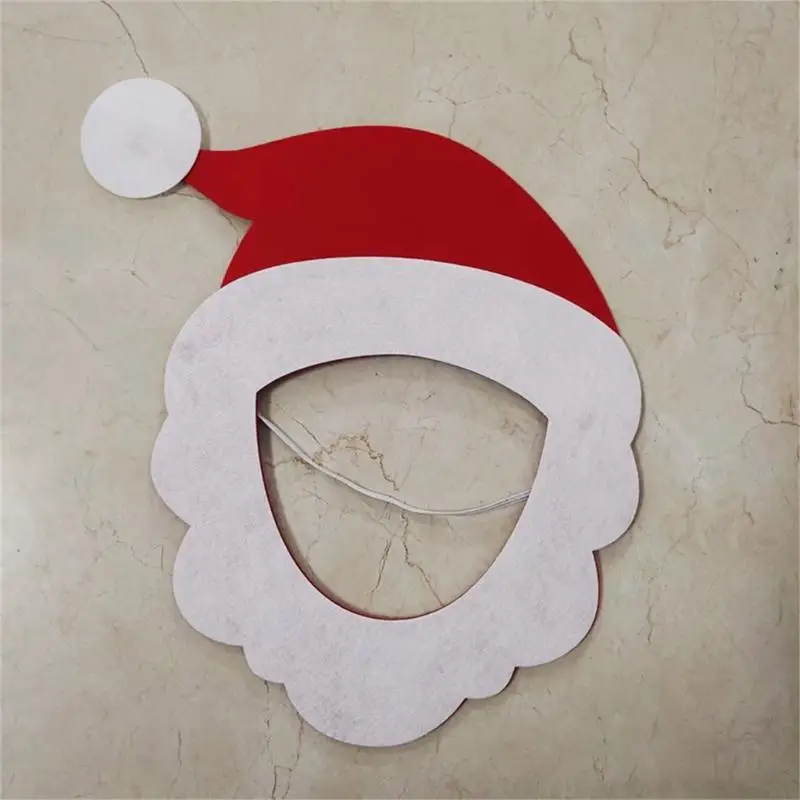 N1HB Farbic Christmas Santa Mask for Any Skin Type Fashion Accessory for Uneven Tone and Dryness Party Supplies