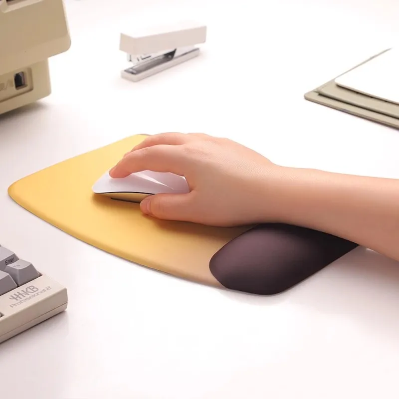 Silicone Wrist Rest Mouse Pad Ergonomic Memory Foam Keyboard Hand Rest Office Wrist Rest Palm Rest Mouse Pad Soft Square Cute