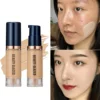 Liquid Foundation Cream Oil-Control Whitening Face Full Coverage Concealer Waterproof Contour Makeup Base Matte Cosmetics Women 1