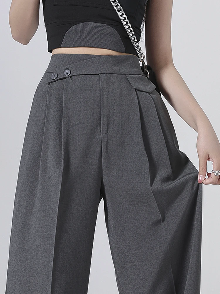 Spring Summer High Waist Straight Leg Slacks Office Lady Suit Pants Women  Casual Trousers Plus Size Pants - China High Waist and Leg Slacks price |  Made-in-China.com