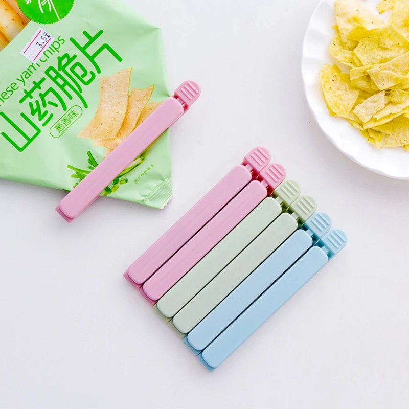 

5Pcs Food Bag Clips Househould Food Snack Storage Sealing Bag Clips Sealer Clamp Plastic Tool Kitchen Accessories