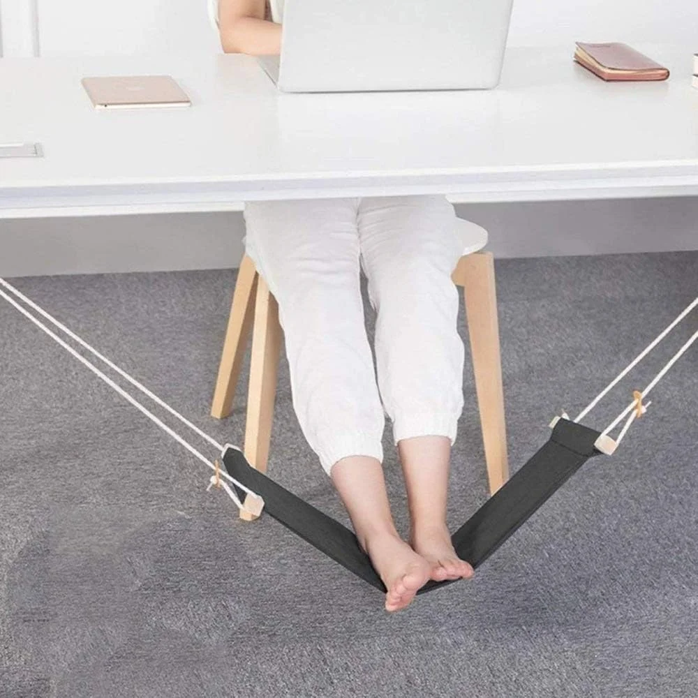 2024 Airplane Car Seat Computer Portable Folding Leg Office Footrest Feet Foot Rest Chairs Under Desk Hammock 2