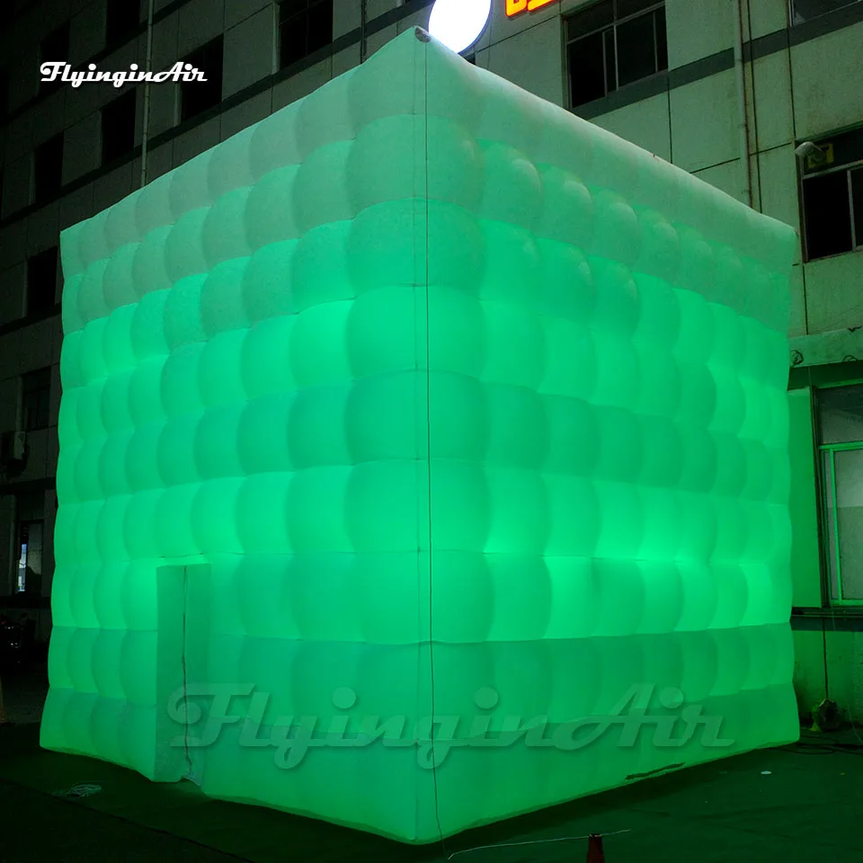 

Фантастическая наружная белая большая кубическая надувная фотопалатка размером 6 м с фотогалереей внутри для мероприятия