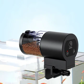 Alimentador automático para tanque de peces, Alimentador automático con temporizador inteligente de 100Ml, alimentador para acuario de peces dorados de gran capacidad 1
